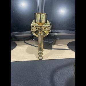 Vintage Solid Brass Wall Sconces Gold Metal Candle Holder Elegant